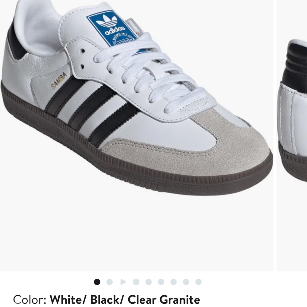Adidas Samba White and Black Trainers